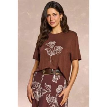 Imagem de T-SHIRT FEMININA DOCE TRAMA REF:106215-Feminino