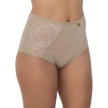 Imagem de Kit 5 Calçola de Algodão Calcinha Feminina Cotton Plus Size Cintura Al