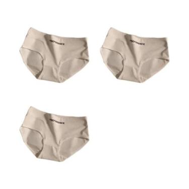 Imagem de Conjunto De 3 Calcinhas Sem Costura De Algodão Para Mulheres Tamanho G