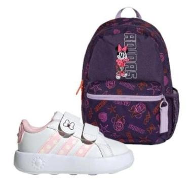 Imagem de Kit Tênis Adidas Grand Court Disney Minnie Infantil + Mochila Adidas Minnie-Feminino