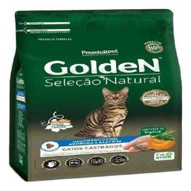 Imagem de Ração Para Gato Golden 3kg Seleção Natural Gato Adulto Castrado Frango