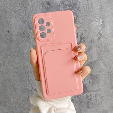 Imagem de Porta-cartão carteira capa soft coverphone para samsung a72 a32 a12 a52 a51 a71 note 20 ultra note10 m12 m31s s20 s21 plus ultra, rosa, para samsung s30 plus