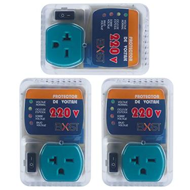 Imagem de BXST One Outlet Plug Protetor de Sobretensão Protetor de Tensão para Casa Protege Contra Alta e Baixa Tensão Protetor de Sobretensão para Frigoríficos 220V (3 pacotes)
