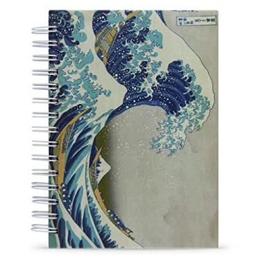 Imagem de Caderno Kanagawa "A Grande Onda" Capa Dura e Toque Aveludado, 125 Folhas, 21x15cm