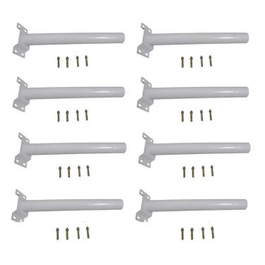 Imagem de Suporte Barra Luminaria Solar Kit 8 Und Rua Poste Aço Quintal Jardim