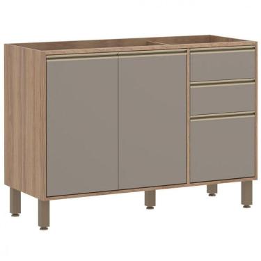 Imagem de Balcão Luciane 2 Portas 120Cm 1304/199 Vanilla Grafite