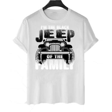 Imagem de Camiseta feminina algodao Jeep Carro Desenho preto e Branco