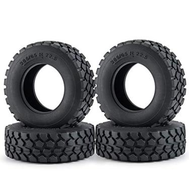 Imagem de 4pcs Wheels Tires 30mm Rubber Tires for 1/14 Tamiya Truck RC Crawler Car