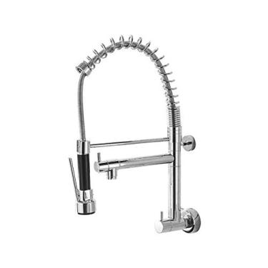 Imagem de Torneira Gourmet de Parede Monocomando com Ducha Extensiva e Misturador