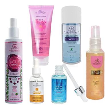 Imagem de Kit Skincare Phállebeauty com Sabonete Facial Bruma Sérum Água termal e Demaquilante