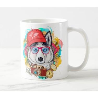 Imagem de Caneca Cachorro Raça Husky Siberiano Pai de Cachorro Também é Pai