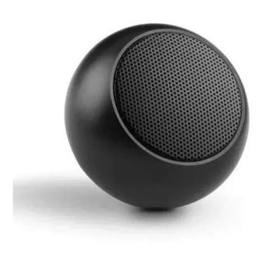 Imagem de Mini Bluetooth Caixinha De Som 3w Metal - Bolinha Preta - SPEAKER