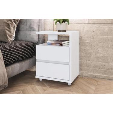 Imagem de Mesa de Cabeceira Campeche Branco - Henn - LM DECOR