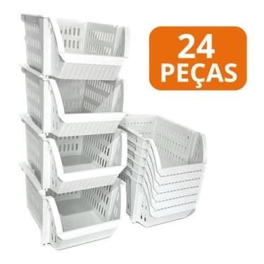 Imagem de Mini Cesto Expositor Organizador Mini Cesto Plástico 24 Pçs - AGIFIX, 