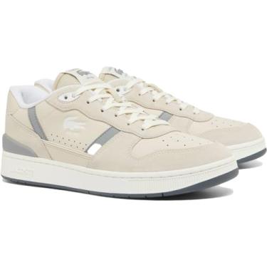 Imagem de Lacoste Tênis masculino T-Clip Set, Off Wht/Lt Gry, 45