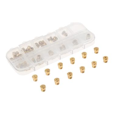 Imagem de ETERMETA Kit de conversão de orifício de forno de fogão, bocal de queimador a jato de gás natural Lp peças de reposição M6 x 0,75 mm ponta de spray a gás 0,3/0,4/0/7/0,8/0,9/1,0/1,1/1,2/1,5/1,7/1,9 mm, 36 peças