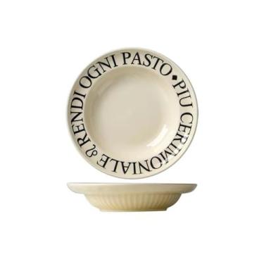 Imagem de Conjunto criativo de pratos de letras inglesas, tigela de arroz tigela de sopa prato de mesa ocidental - prato de sopa de 20 cm