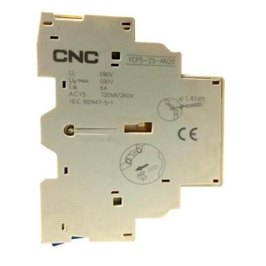 Imagem de Bloco Auxiliar para Disjuntor Motor YCP5-25 AN20 CNC - 60g