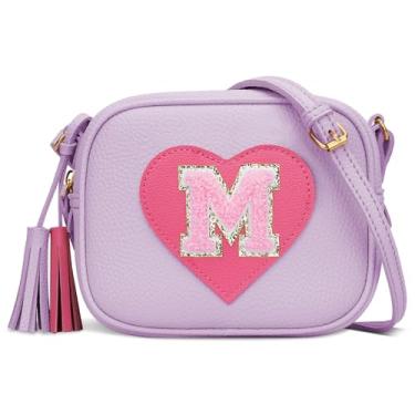 Imagem de KKXIU 2 3 4 5 6 7 8 9 10 anos de idade menina bolsa de presente infantil bolsa transversal com borla, Roxa