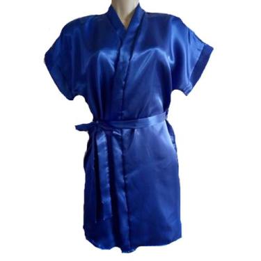 Imagem de Robe de Cetim - Manga curta - Noiva - Madrinhas - ROYAL P - Tissage