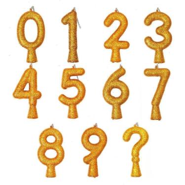 Imagem de Vela De Aniversário Puro Glitter Dourada Modelo 3