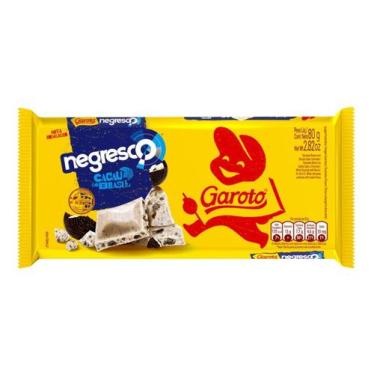 Imagem de Kit c/ 2 barra Chocolate Branco Negresco Garoto 80G