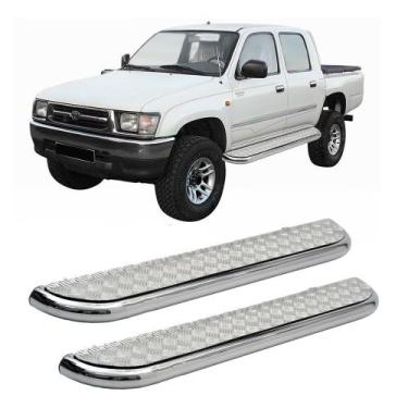 Imagem de Estribo Hilux 1997 1998 1999 2000 2001 Cromado Plataforma CD - Solar