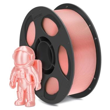 Imagem de ANYCUBIC Filamento de seda, filamento PLA para impressora 3D brilhante sem entupimentos 1,75 mm, precisão dimensional +/- 0,02 mm, carretel reutilizável de 1 kg (1 kg), rosa seda