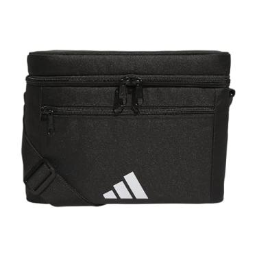 Imagem de adidas Bolsa térmica, isolada, atlética, durável, para viagem, comida e bebida, com alça fria/quente, preta, tamanho único, Preto, One Size, Bolsa térmica, isolada, atlética, durável, para viagem,