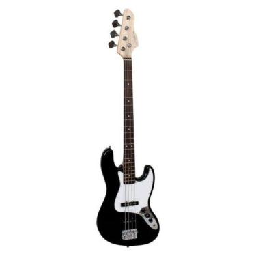 Imagem de Contrabaixo Giannini Gb-100 Jazz Bass Elétrico Passivo Preto/branco [f002]