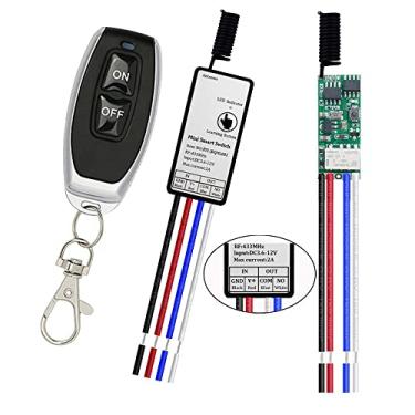 Imagem de Smart Home 433 MHz Mini interruptor de controle remoto RF sem fio universal CC 5V 6V 9V 12V bloqueio eletromagnético bloqueio de impressão digital relé módulo de controle de saída (trava-1 interruptor