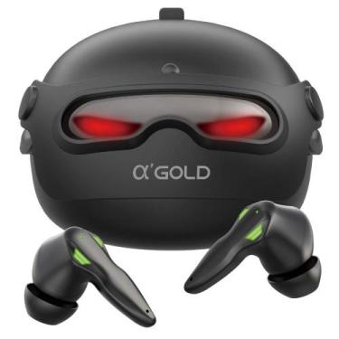Imagem de Fone de Ouvido Gamer Bluetooth TWS FNB48 Preto  Som 3D, Baixa Latência