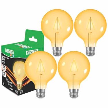 Imagem de Lâmpadas Filamento Led Decorativa 3w G95 Âmbar - 4 Unidades