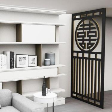 Imagem de Painel Vazado Divisória MDF Pequim Preto - Decore Painéis e Divisórias