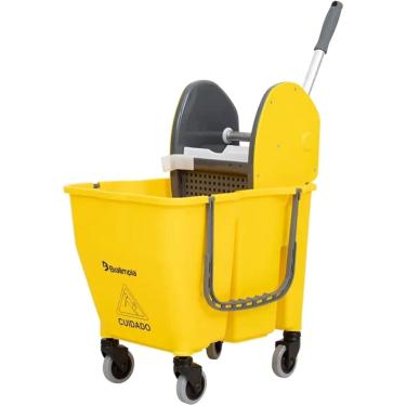 Imagem de Conjunto Doblô com Balde e Espremedor Amarelo de 30 Litros - NY108 - BRALIMPIA