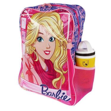 Imagem de Mochila Infantil Costas Escolar Rosa Média Barbie Infantil