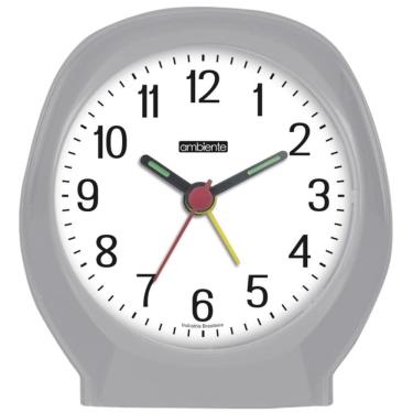 Imagem de Despertador Quartz Ambiente Ref: 1604-024 Cinza Redondo