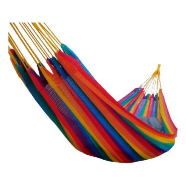 Imagem de Rede De Dormir Descanso Nylon Impermeável Amazonas Arco-Íri