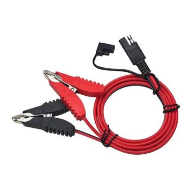 Imagem de Clipe de borboleta jacaré de 12 V 14 AWG para conector SAE, grampos jacaré de bateria SAE de liberação rápida com fio, cabo de extensão de carregamento adaptador de desconexão rápida para energia