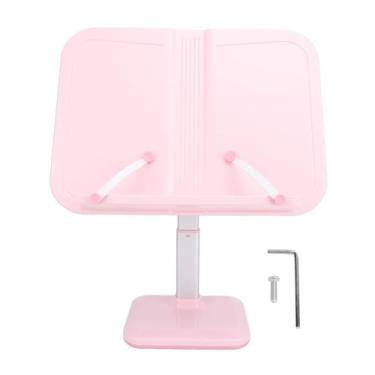 Imagem de TOPINCN Suporte para Livro Suporte para Laptop, Ajustável Com Clipes de Página Ajuste de Vários ângulos Bandeja de Suporte para Livro Portátil para Livro de Imagens, Livro de Histórias, (Rosa)