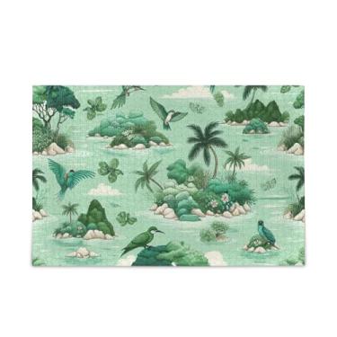 Imagem de WELLDAY Quebra-cabeça ilha pássaros tropicais verde 500 peças grande jogo de arte para adultos adolescentes