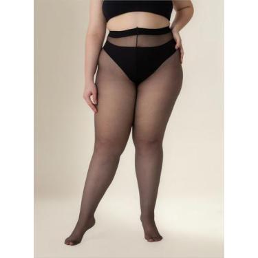 Imagem de Meia Calça Fio 15 Trifil Plus Size Denier Tamanhos Especiais, Preto, 2