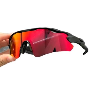 Imagem de Óculos de Sol masculino e feminina Corrida Ciclismo Beach Tennis Praia Volei polarizado Proteção UV400(Preto Ruby)