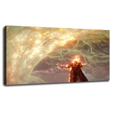 Imagem de Burning Poster Warrior Canvas Prints Tarn Wall Art For Home 1 painéis Decorações com moldura 50.8 cm x 30.5 cm