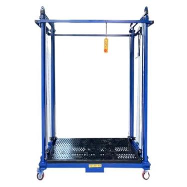 Imagem de Plataforma de elevação de andaimes elétricos multifuncionais com controle remoto, máquina de elevação multifuncional para decoração de construção interna, local de construção de material de aço