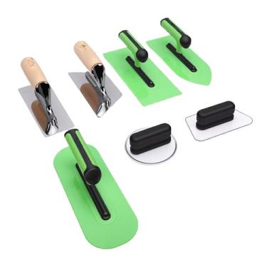 Imagem de Generic Conjunto de Espátula de Acabamento de Gesso Veneziano, Ferramentas de Reboco de Pintura Artística de Parede de Aço Inoxidável Polido Com Cabo Ergonômico para Acabamento