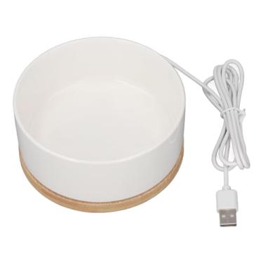 Imagem de Tigela de água Aquecida, Tigela de água de Cerâmica USB para Cães de Inverno Tigela de Gato Aquecida Prato de água Térmica Com Aquecimento Automático para Cães e Gatos para Uso