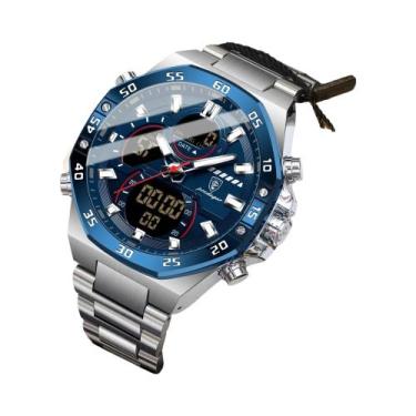 Imagem de Relógio Masculino À Prova D'Água LED Quartz Em Aço Inoxidável Digital 