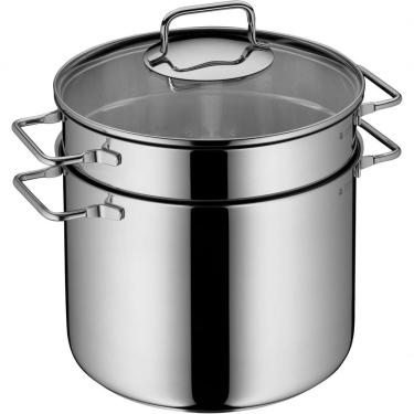 Imagem de Espagueteira Panela De Macarrão 3 Peças Em Inox 7 Litros Wmf