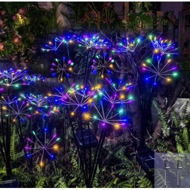 Imagem de Luzes solares de jardim Kwaiffeo, pacote com 2, 120 LED, impermeáveis